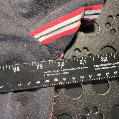 Hollister Striped T-Shirt Mens L Black Red White Surf Y2K
