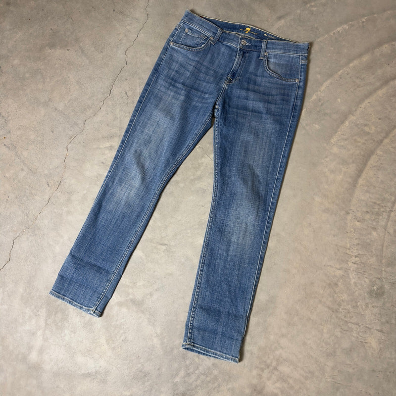 7 For All Mankind The Relaxed Skinny Jeans Womens 31 Blue