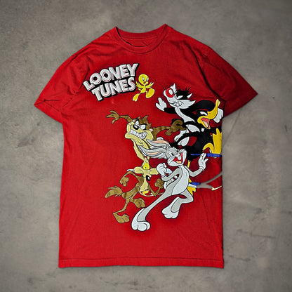 Looney Tunes Tee Mens Red Graphic Bugs Bunny Tweety