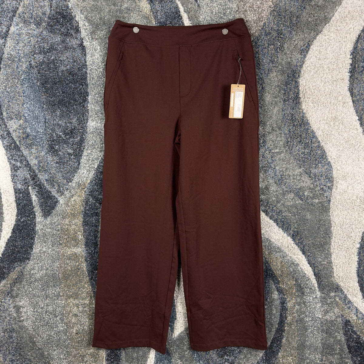 NWT Eddie Bauer Wayfarer Barrel Pants Womens M Concord Brown