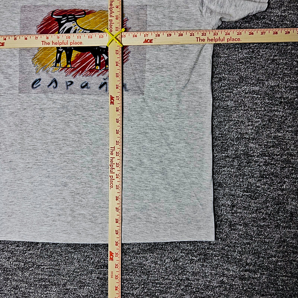 SOL'S Regent Espana Spain Bull Graphic Tee Mens XL Gray