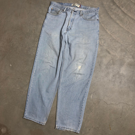 Vintage Levis 560 Comfort Fit Jeans Mens 34x32 Light Blue Baggy 90s Streetwear