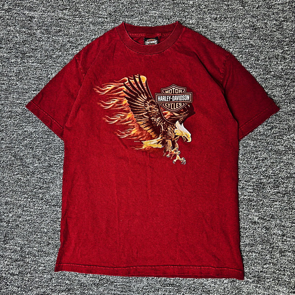 Harley Davidson New York City Eagle Tee Mens M Red Biker