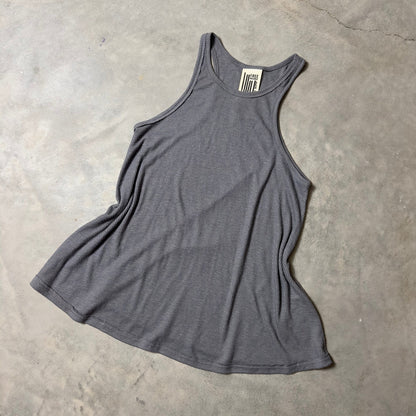 Free People Ribbed Tank Top Womens XS Grey High Neck