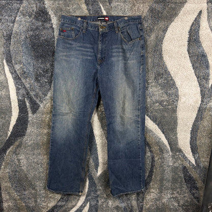 Y2K Tony Hawk Baggy Straight Jeans Mens 36x34 Medium Wash
