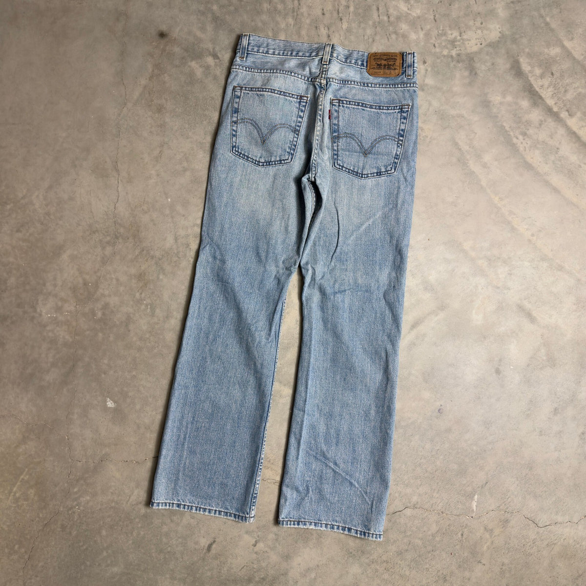 Vintage Levis 527 Bootcut Jeans Men 29x29 Light Blue
