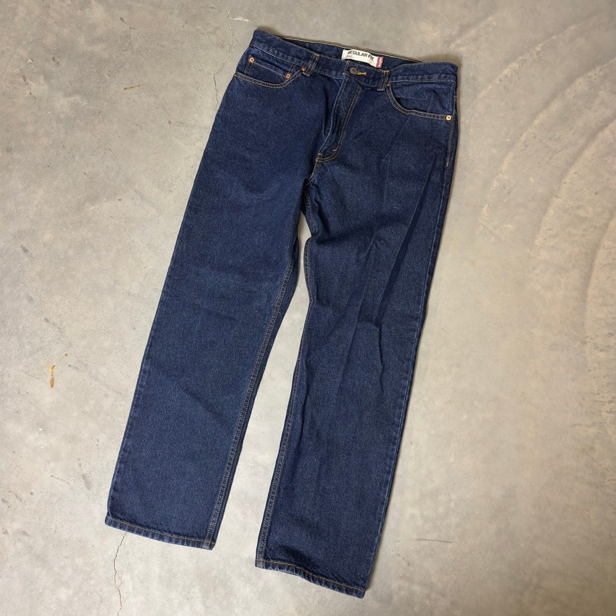 Levi's 505 Regular Fit Jeans Mens 34x30 Dark Wash Blue