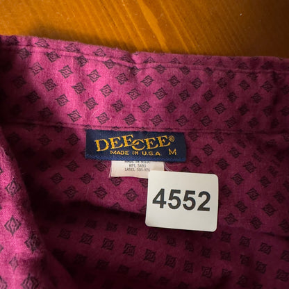 Dee Cee Medallion Print Shirt Mens M Burgundy Casual