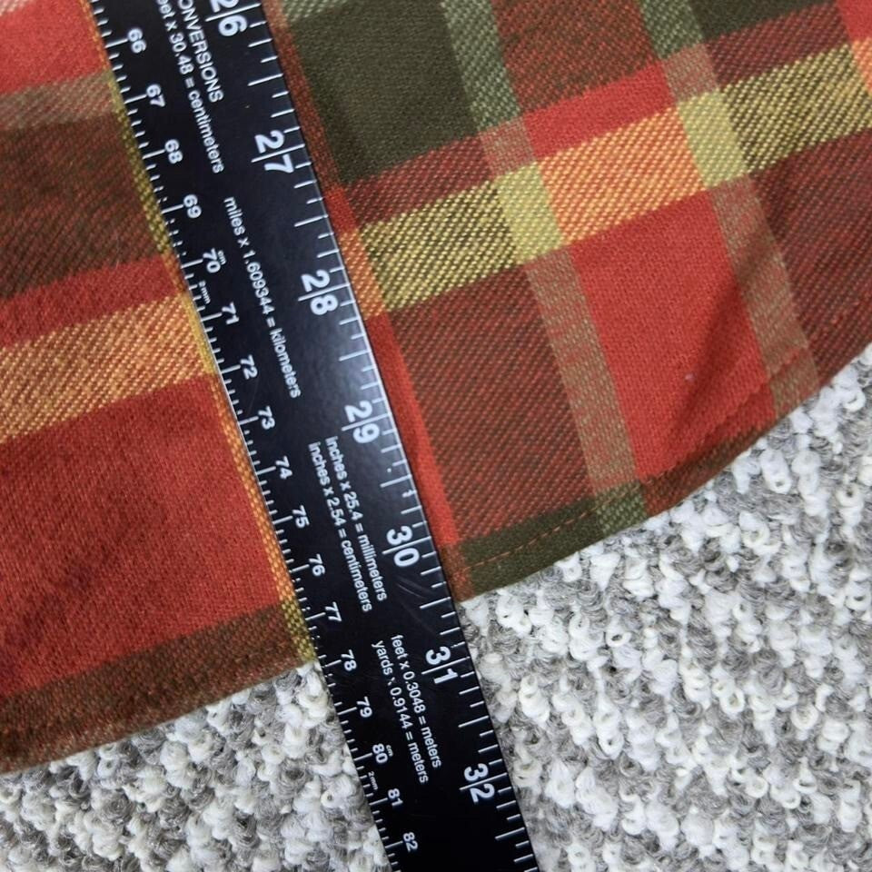 Columbia Plaid Flannel Button Up Shirt Red Green Mens L