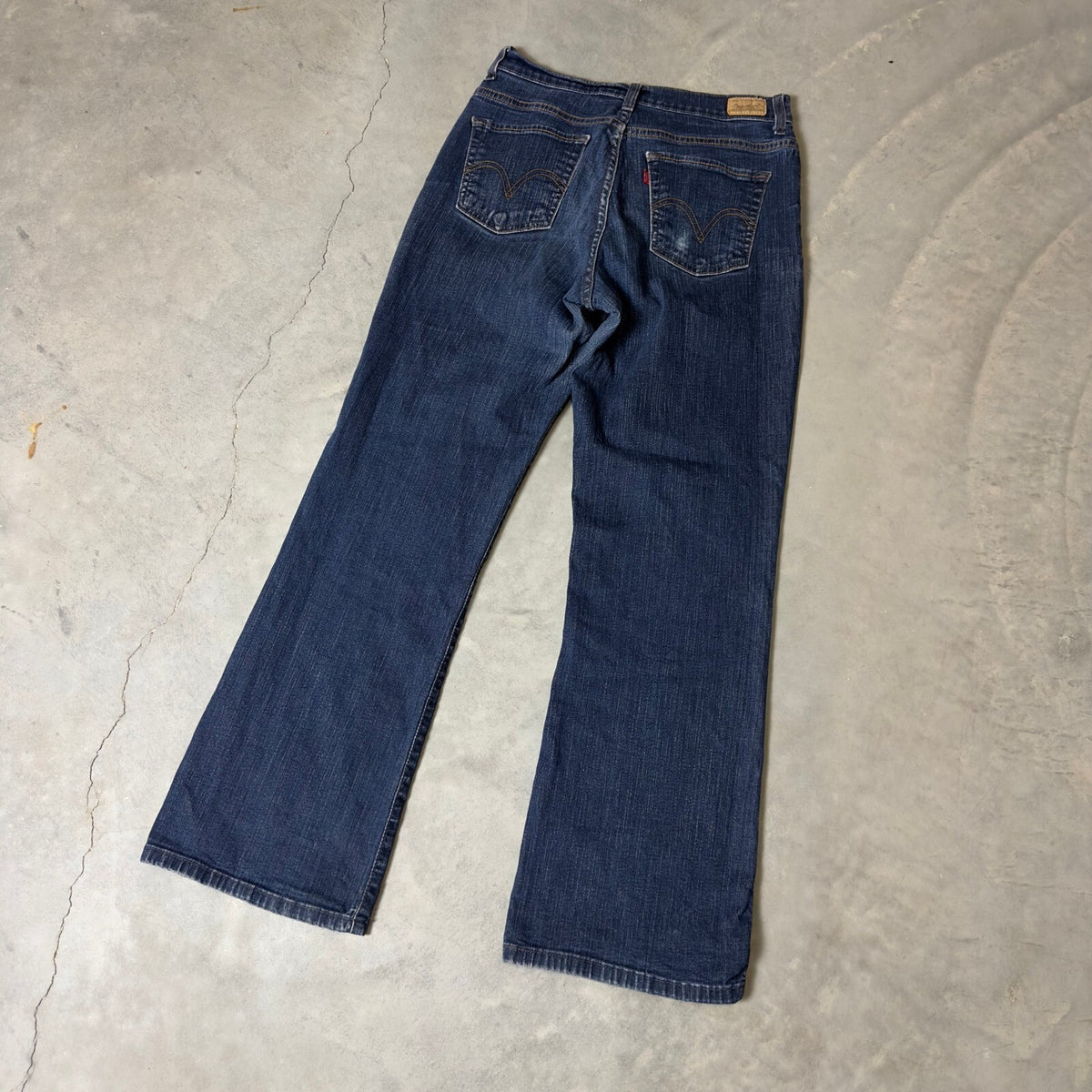 Levis Mid Rise Bootcut Jeans Womens 10 Dark Indigo Western