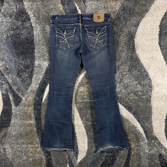 Y2K Amethyst Bootcut Jeans Womens 3 Dark Wash Embellished