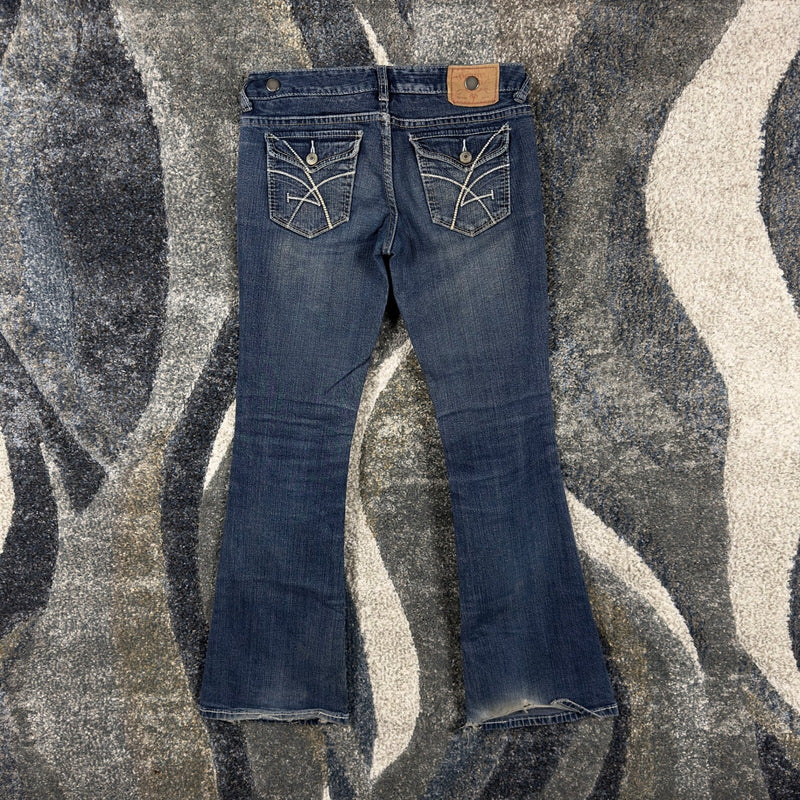 Y2K Amethyst Bootcut Jeans Womens 3 Dark Wash Embellished