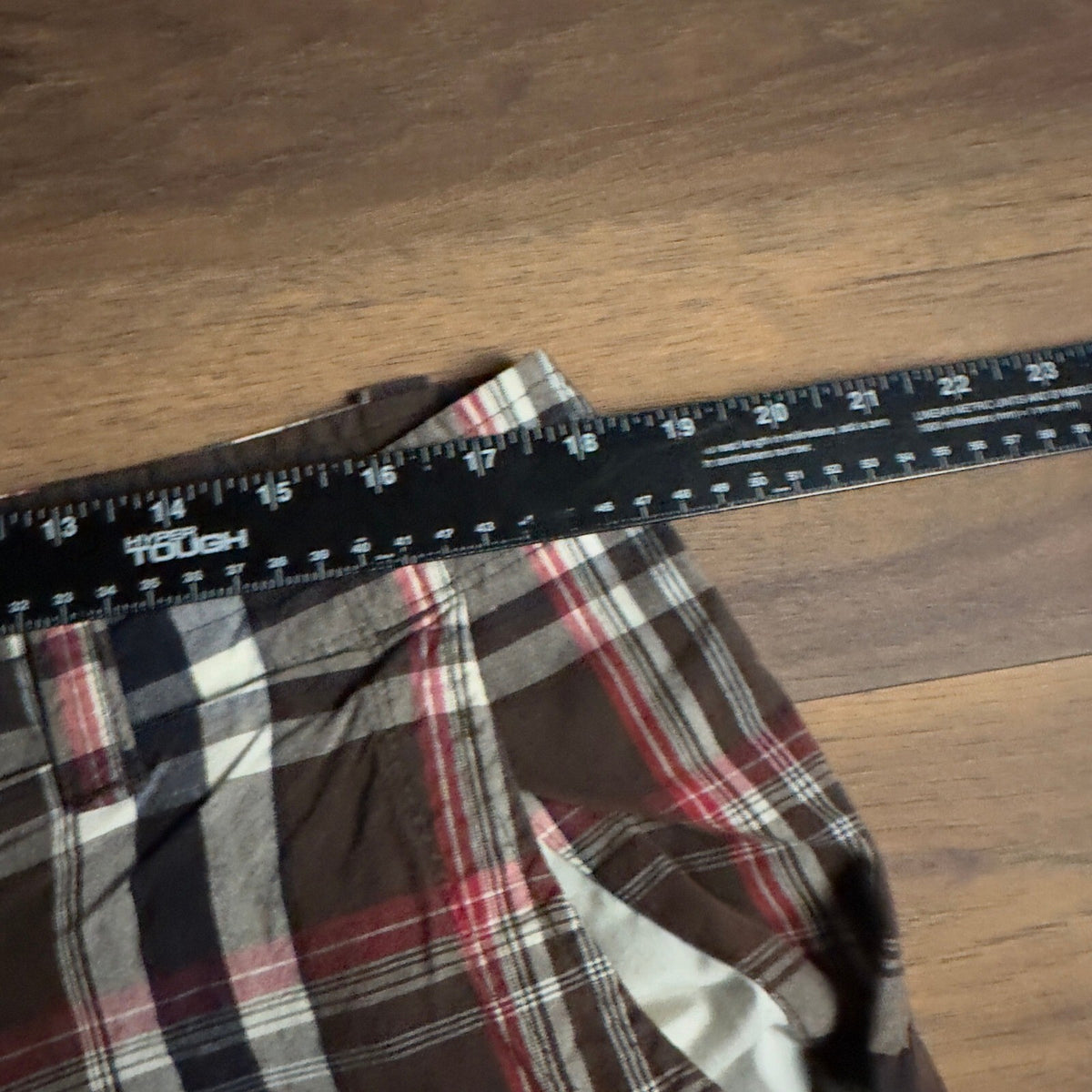 Y2K Arizona Jean Co Plaid Shorts Mens 36 Brown Red Baggy