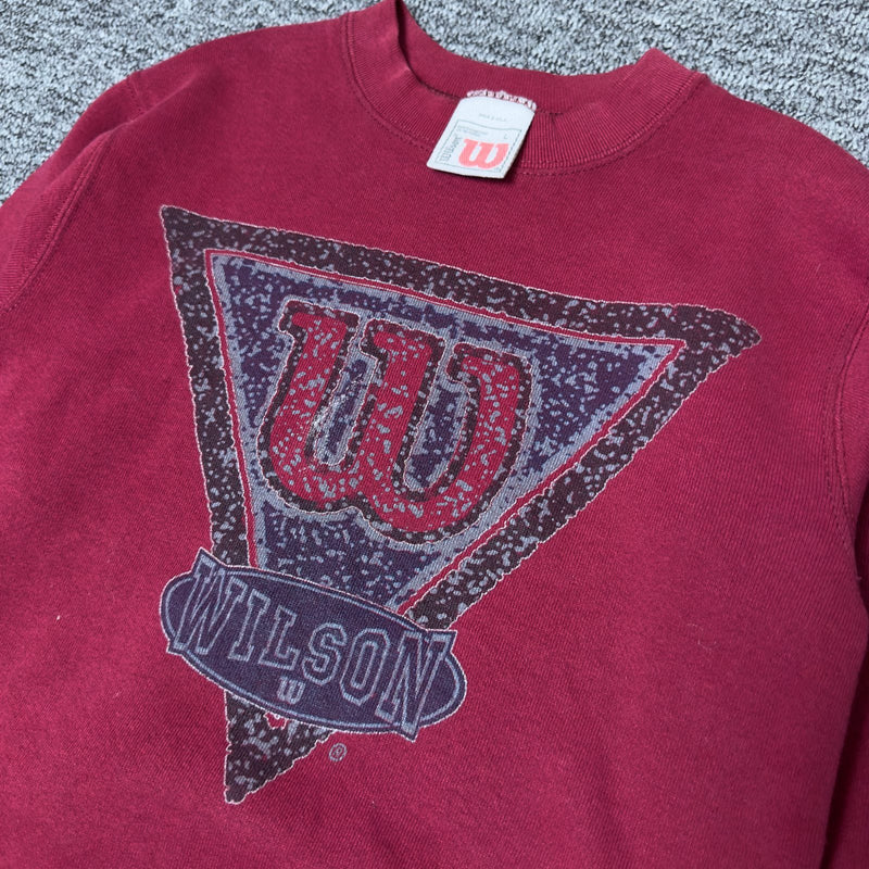 Wilson Pennant Graphic Crewneck Sweatshirt Burgundy Classic
