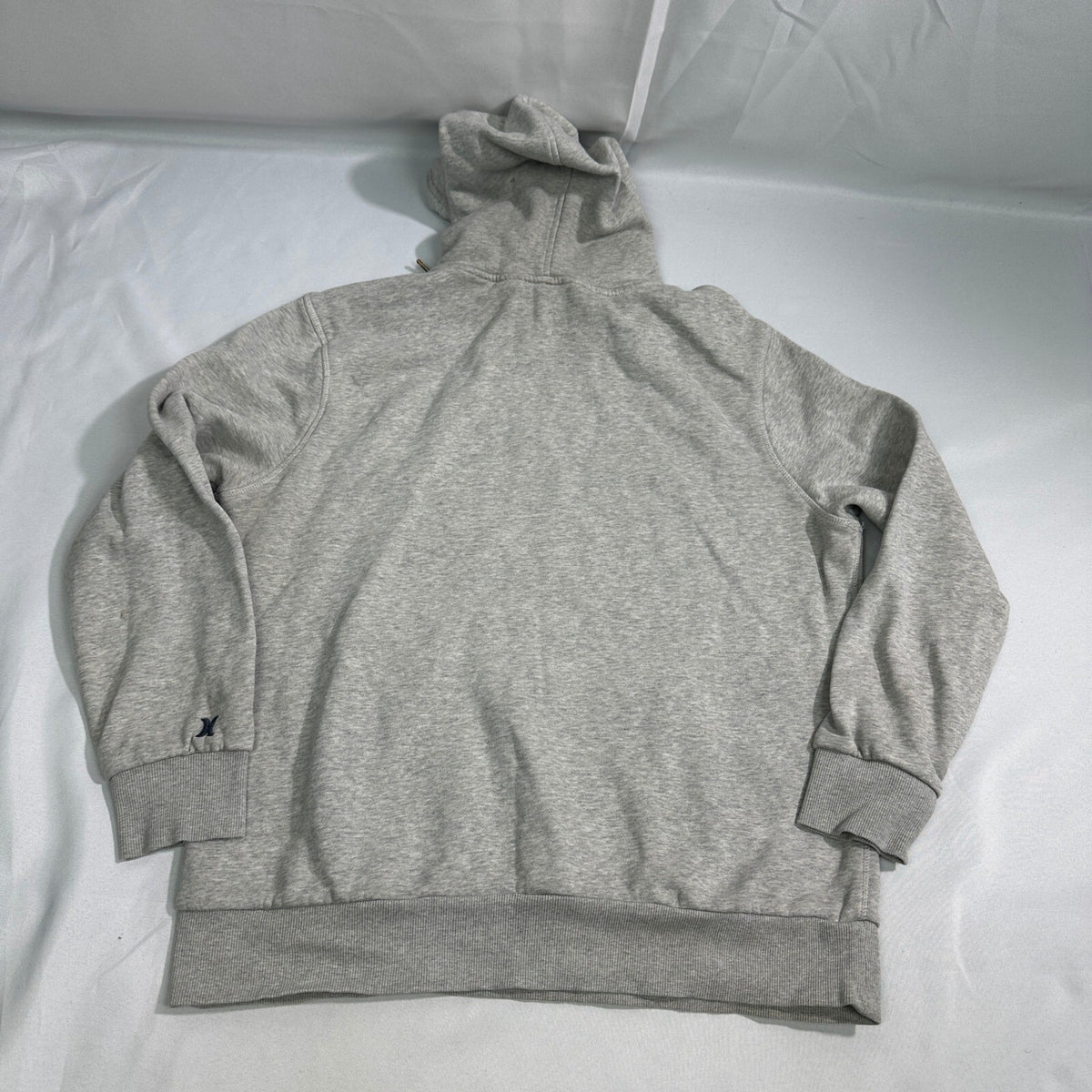 Hurley Hoodie Mens L Gray Pullover Sweatshirt Fleece Lined