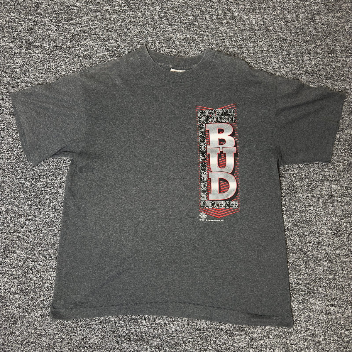 Vintage 1991 Budweiser BUD Anheuser Busch Tee Mens L