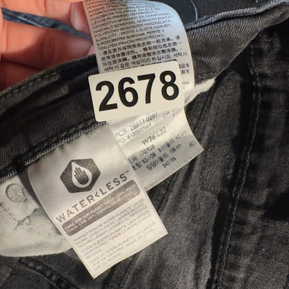 Levi's 511 Slim Fit Jeans Mens 36x30 Black Washed