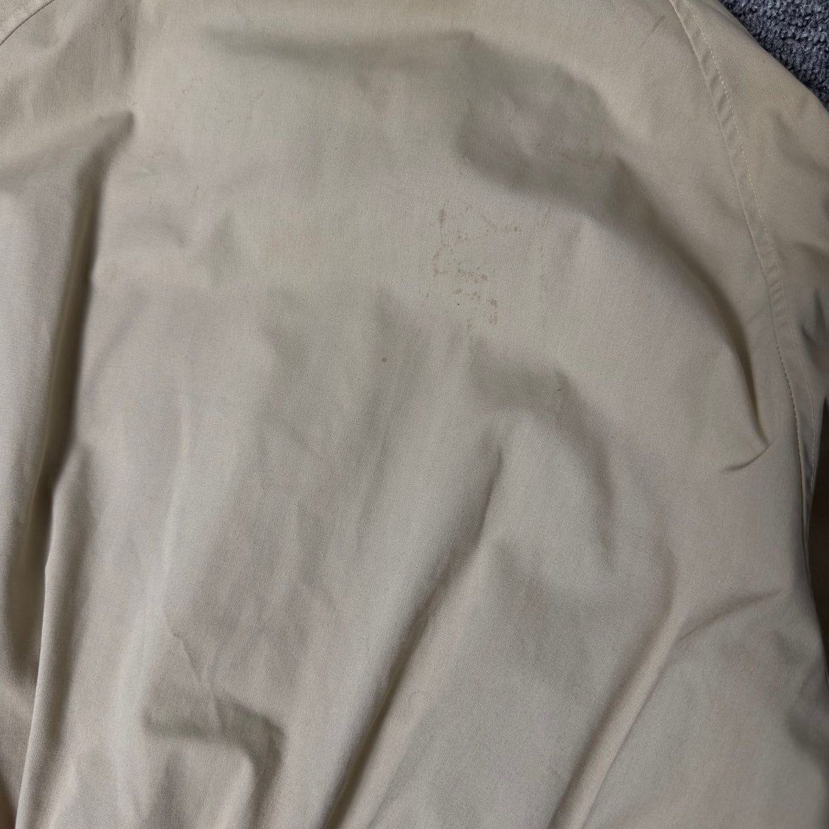 Kmart Zip Bomber Jacket Mens Beige Navy Collar