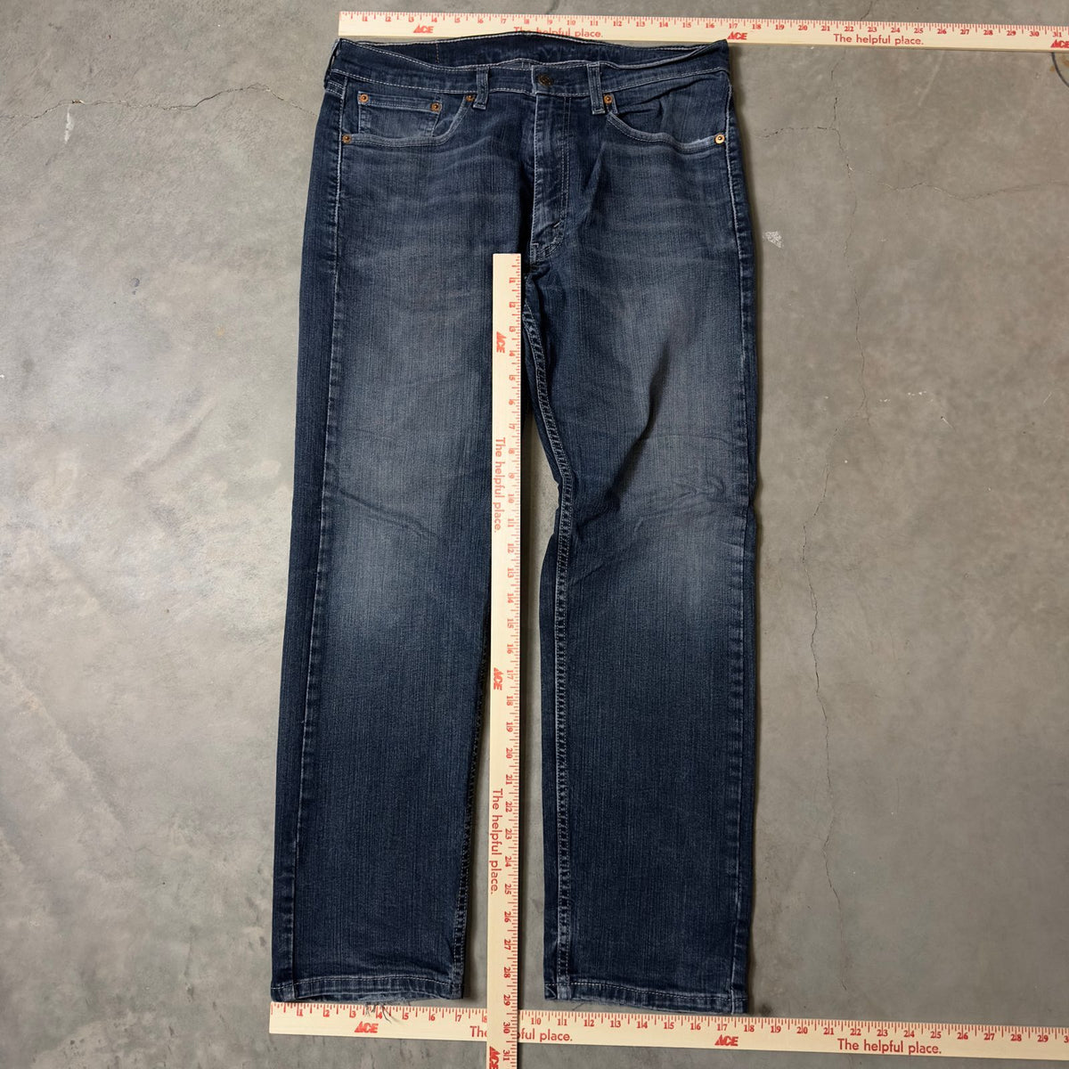 Levi's 505 Regular Jeans Mens 33x30 Dark Blue Classic