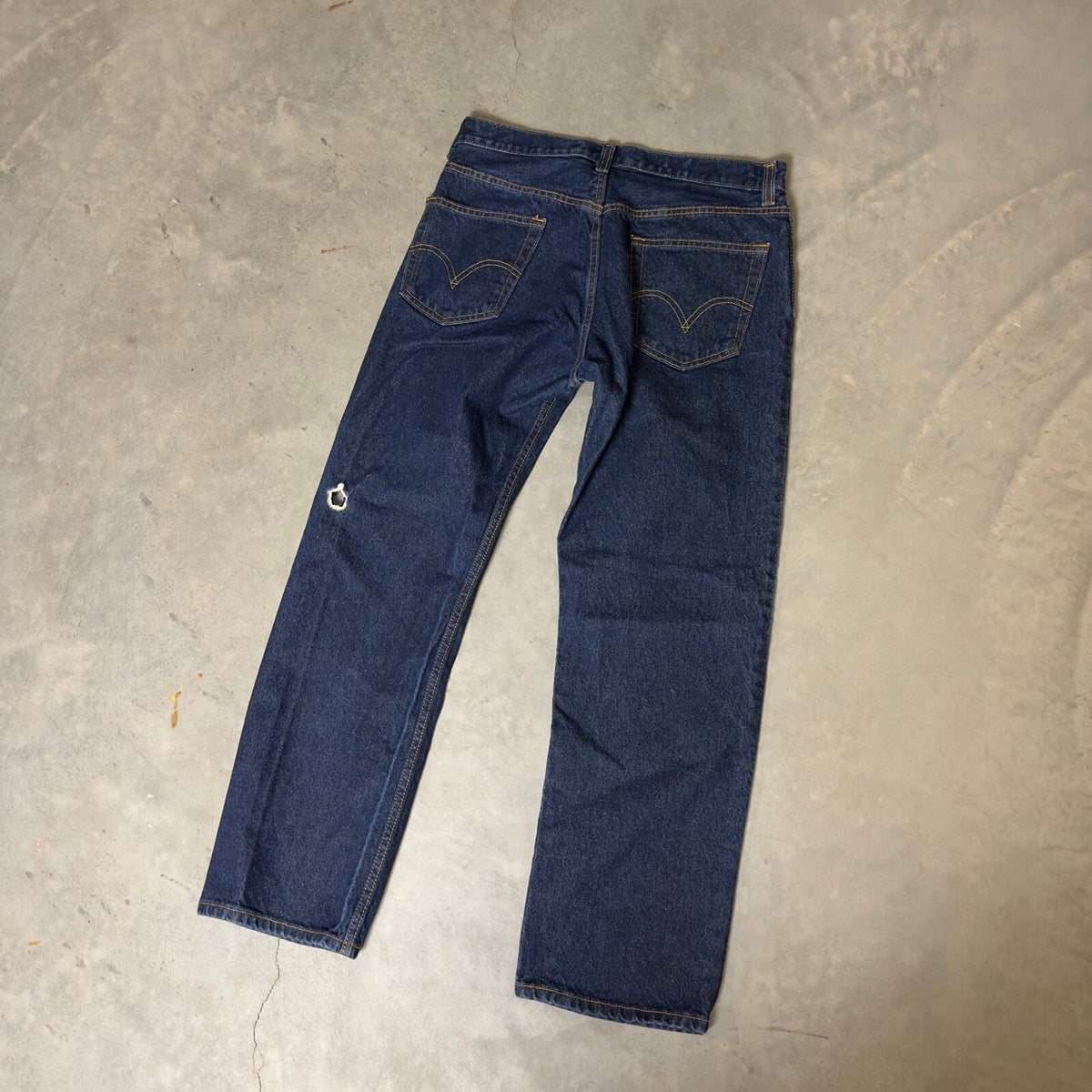 Levi's 505 Regular Fit Jeans Mens 34x30 Dark Wash Blue