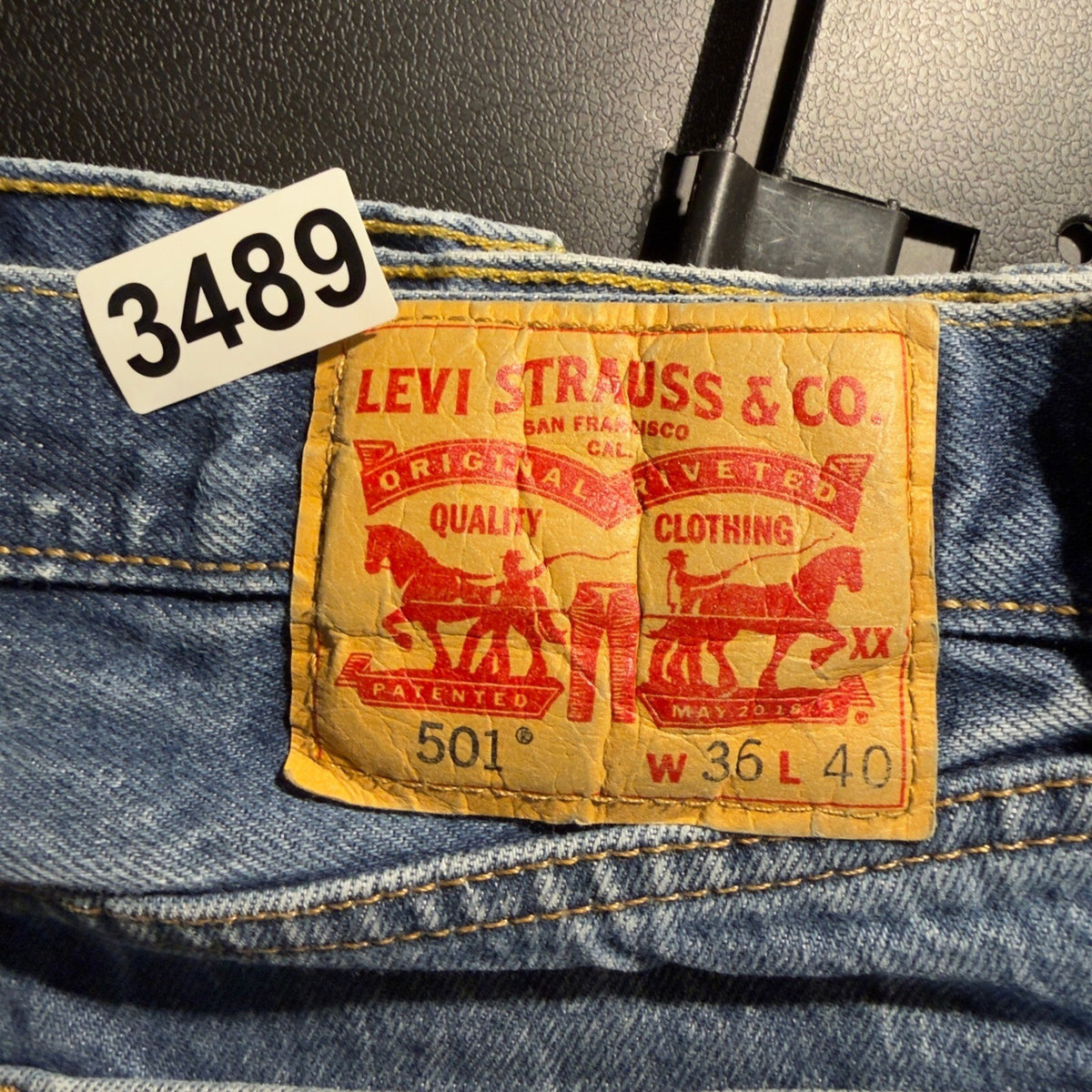 Levi's 501 Jeans Mens 36x31 Blue Straight Leg Baggy Heritage Streetwear