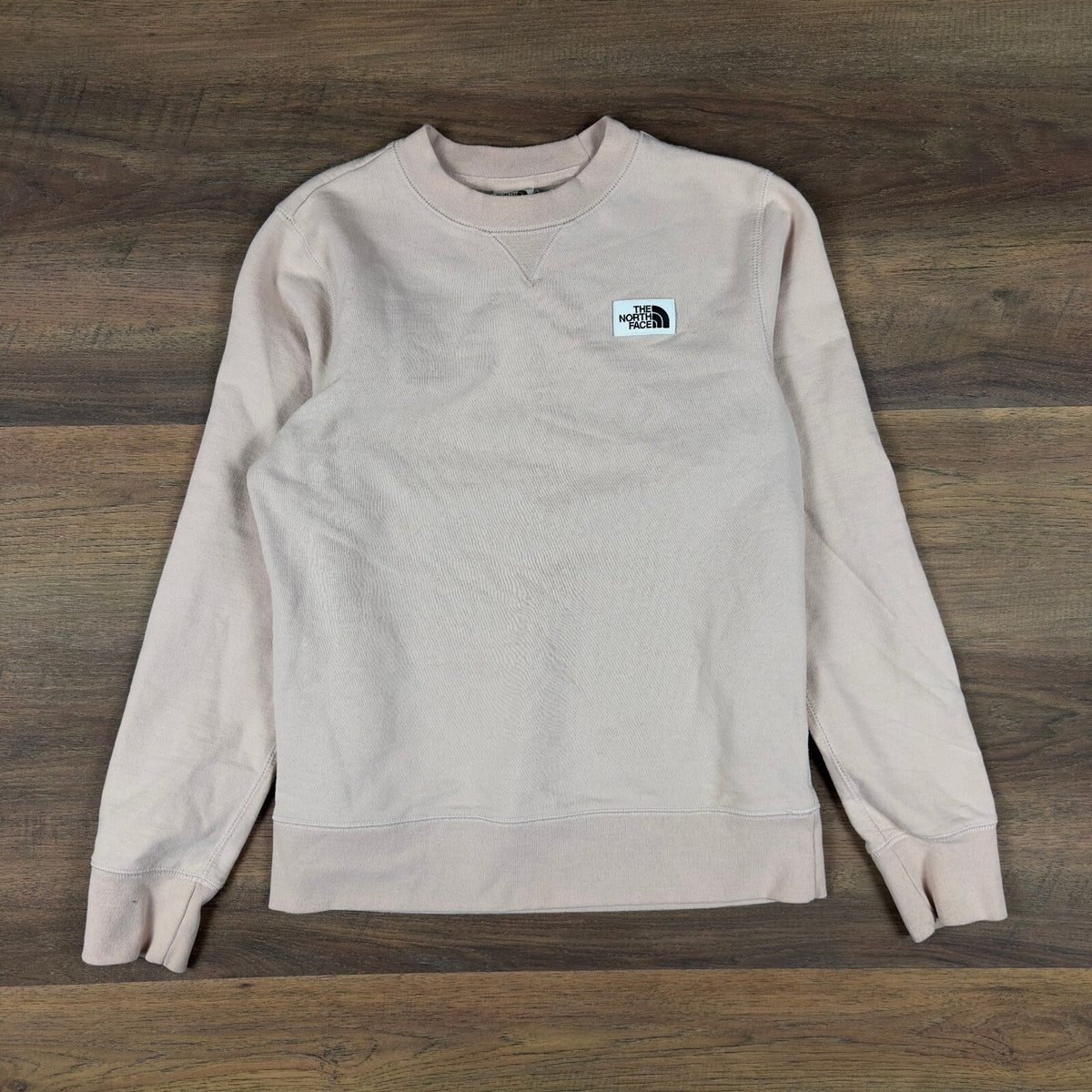 The North Face Womens Heritage Patch Crewneck Sweatshirt Pink Small