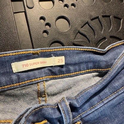 Levi's 710 Super Skinny Jeans Womens 25 Dark Wash Stretch