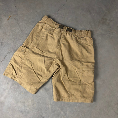 Columbia Cargo Shorts Mens S Tan Khaki Hiking Belted Outdoor