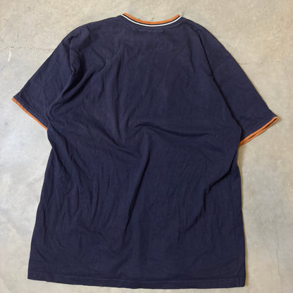 Paco Jeans Embroidered Logo Ringer Tee Mens XL Navy