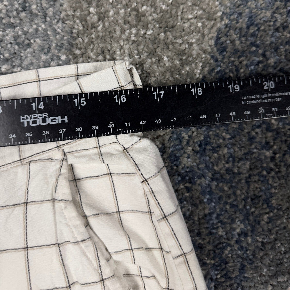 Vintage Callaway Golf Shorts Mens 33 Cream Plaid Windowpane