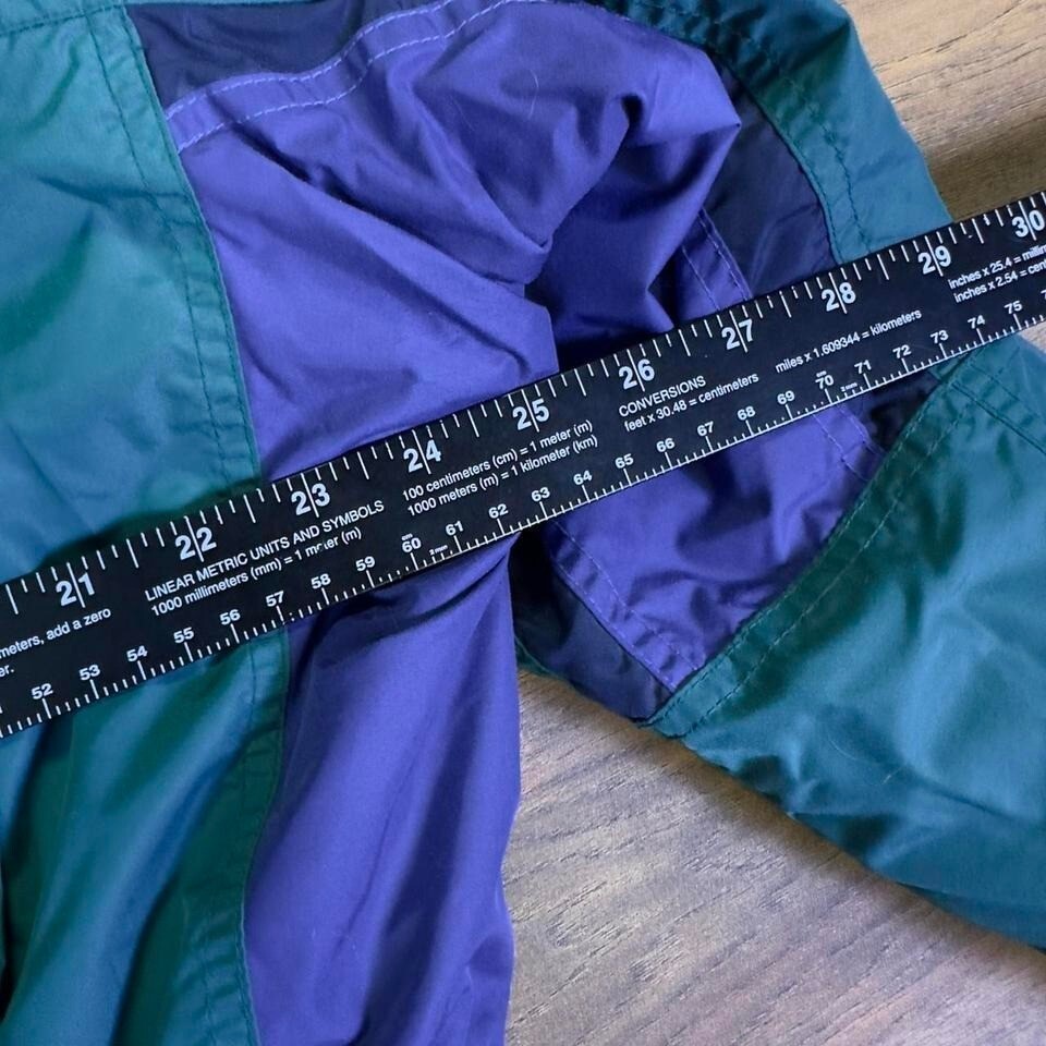 Columbia Women's Large Hooded Jacket Green Purple Y2K Vintage