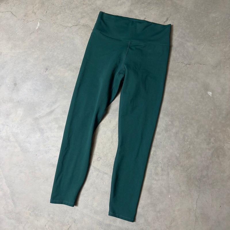 Fabletics PowerHold Leggings Womens Small Green Neon Lattice