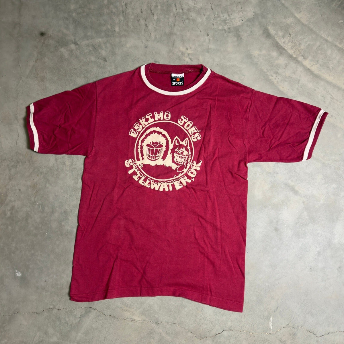Vintage Signal Sports Eskimo Joes Ringer T Shirt Mens M/L