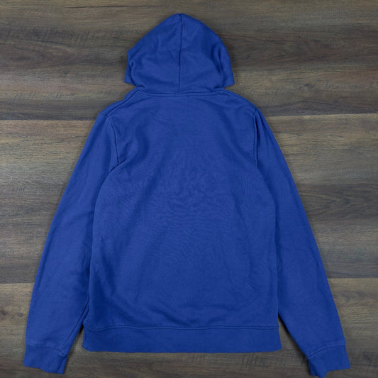 Reebok Fleece Pullover Hoodie Mens L Royal Blue Vector Logo