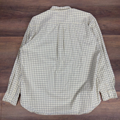Eddie Bauer Mens XL Tall Yellow Plaid Button Down Shirt