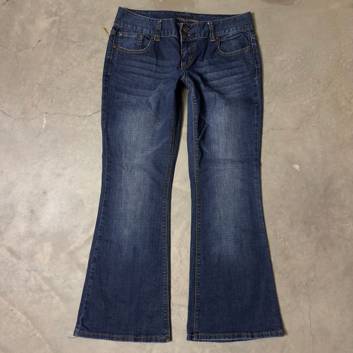 Maurices Bootcut Jeans Womens 9/10 Short Dark Wash Stretch