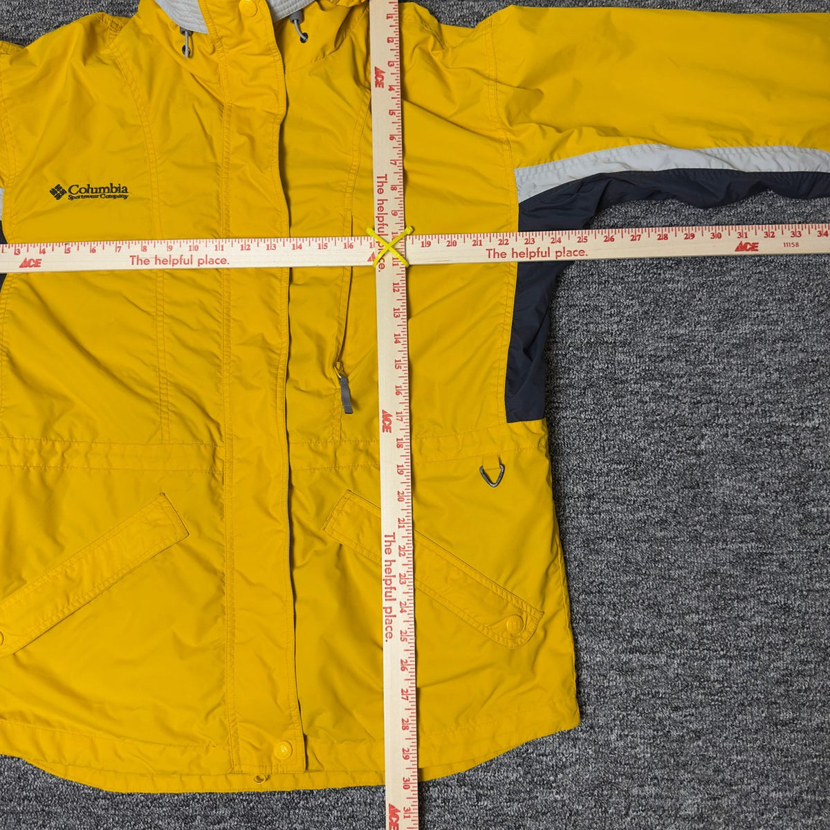 Columbia Interchange Hooded Jacket Womens M Yellow Gorpcore