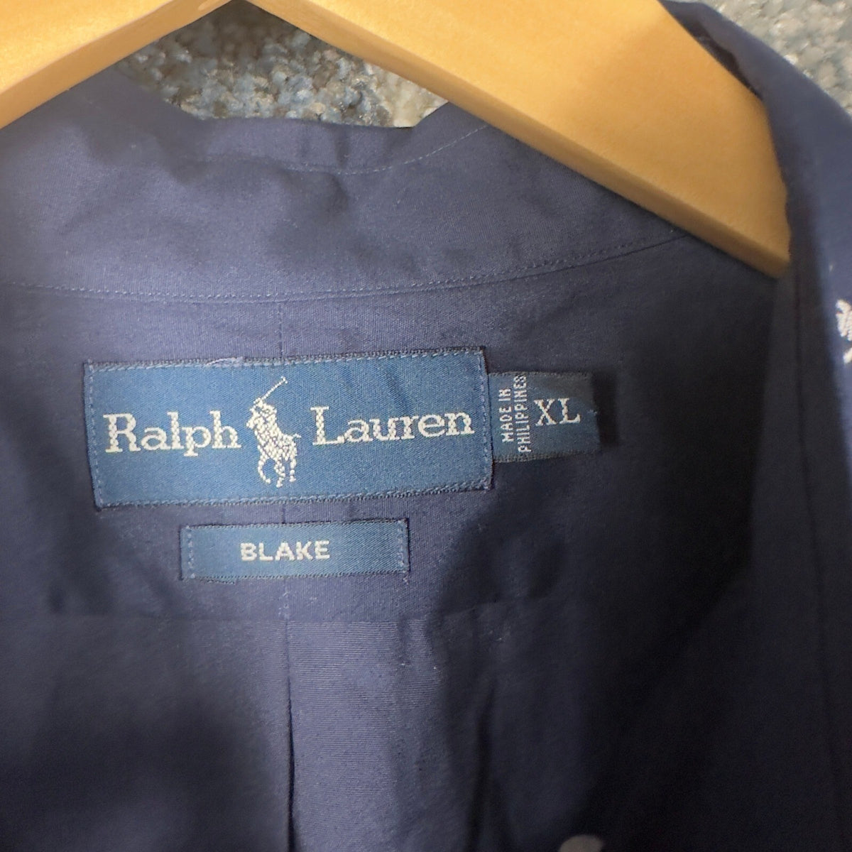 Ralph Lauren Blake Button Down Shirt Mens XL Navy PartyPoker