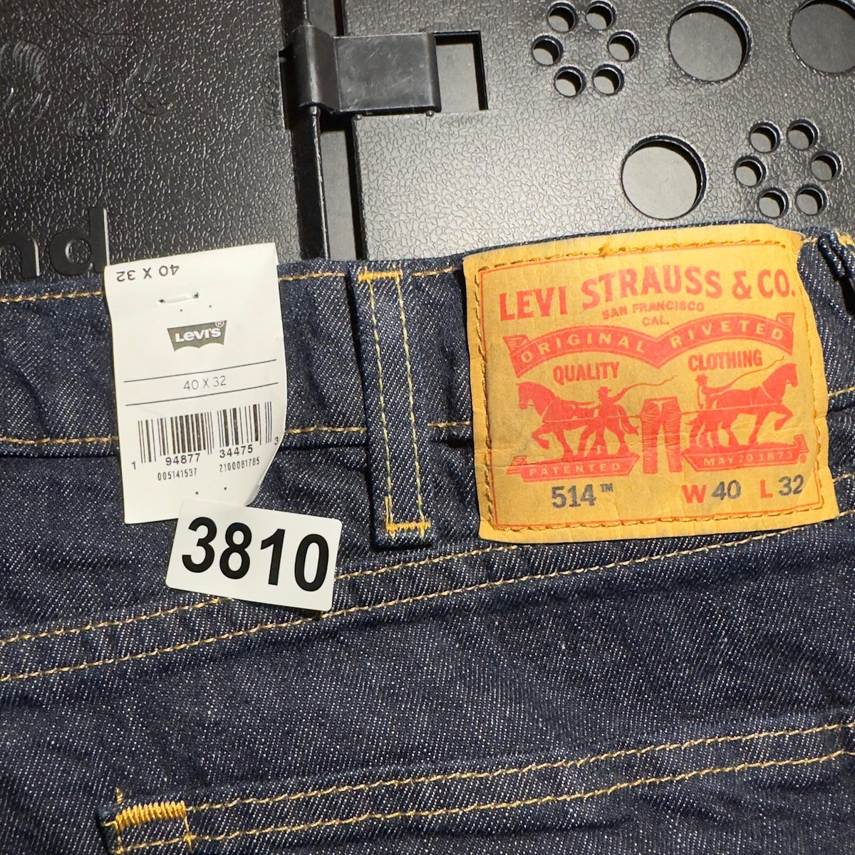NWT Levi's 514 Straight Jeans Mens 40x32 Dark Indigo
