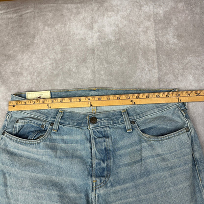 Hollister Classic Straight Jeans Mens 36x34 Light Wash Denim