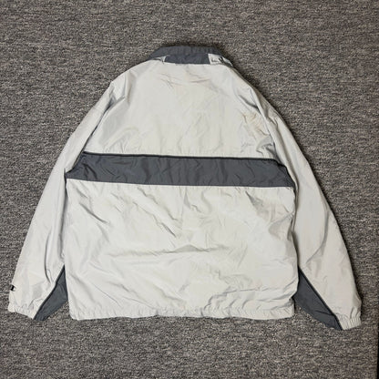 Champion Windbreaker Jacket Mens Gray Colorblock Athletic