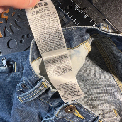 Levi's 514 Slim Straight Jeans Mens 32x36 Blue Selvedge
