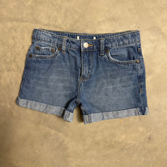 Levi's Denim Shorts Girls 22 Blue Cuffed Summer Casual Heritage Baggy