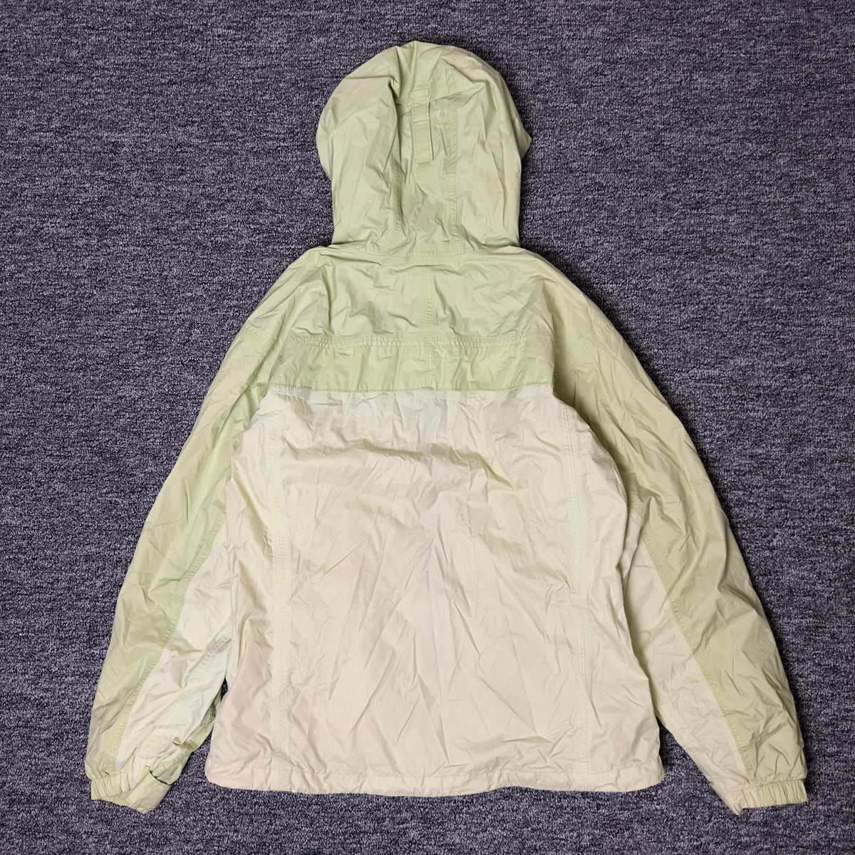 Columbia Hooded Windbreaker Jacket Womens L Yellow