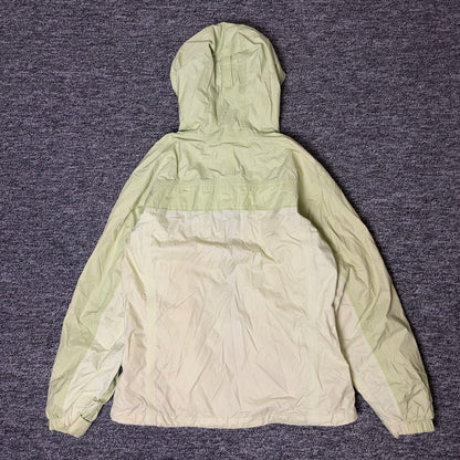 Columbia Hooded Windbreaker Jacket Womens L Yellow