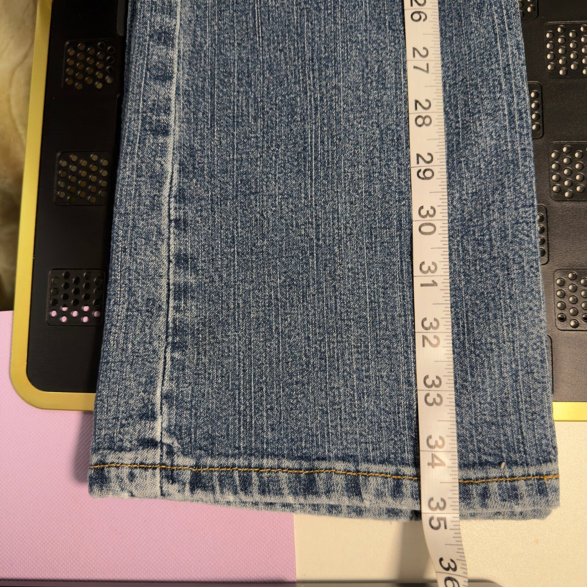 Wrangler Premium Patch Bootcut Jeans Womens 5/6 x 34 Blue