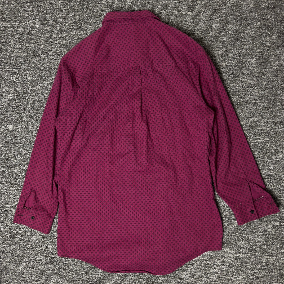 Dee Cee Medallion Print Shirt Mens M Burgundy Casual