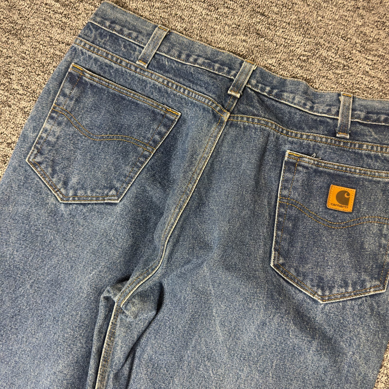 Carhartt Straight Leg Jeans Mens Blue Wash Workwear
