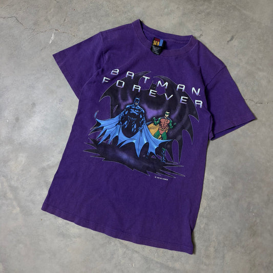 Vintage 1995 Batman Forever DC Comics Tee Sun Large Purple