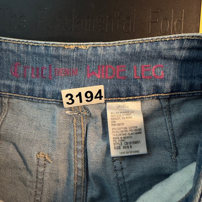 Cruel Denim Wide Leg Jeans Womens 30/9 S Blue Western Boho